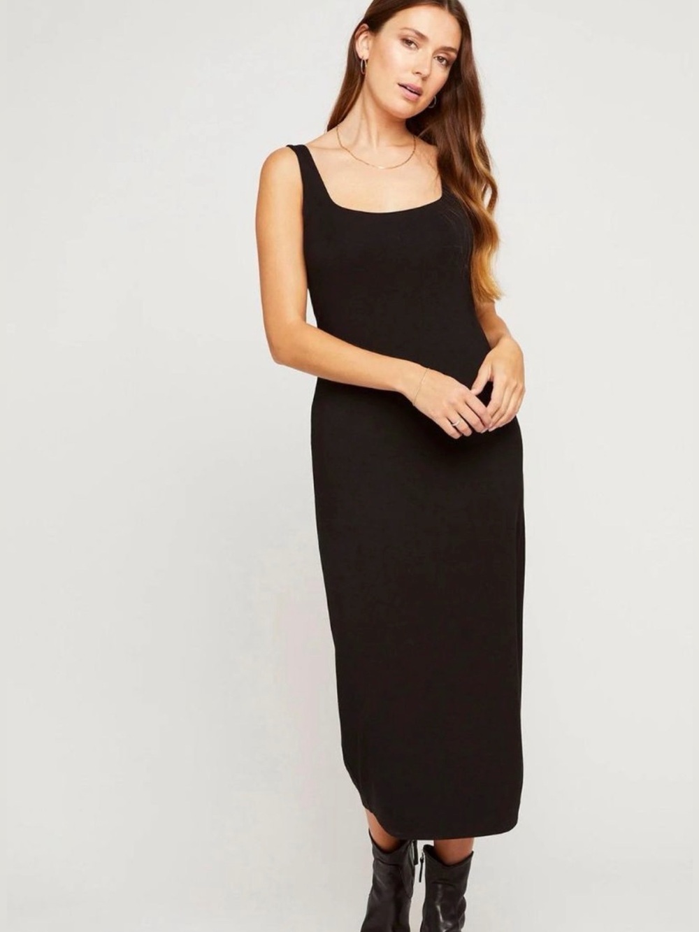 Gentle Fawn Chantelle Black Midi Dress Size M $98 Retail
